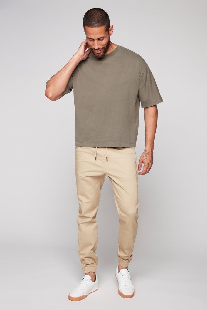 JAGGER - 5 Pocket Soft French Terry Classic Jogger - Tan DNM.WORKS