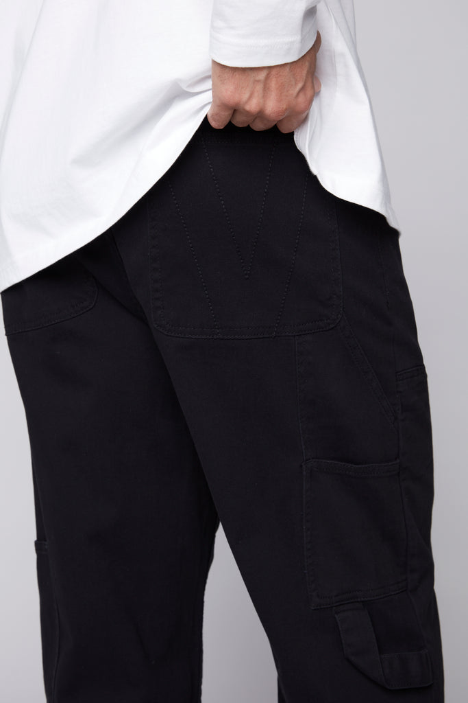 DORFMAN - Carpenter Pant In Brushed Twill - Black VISION STREET WEAR