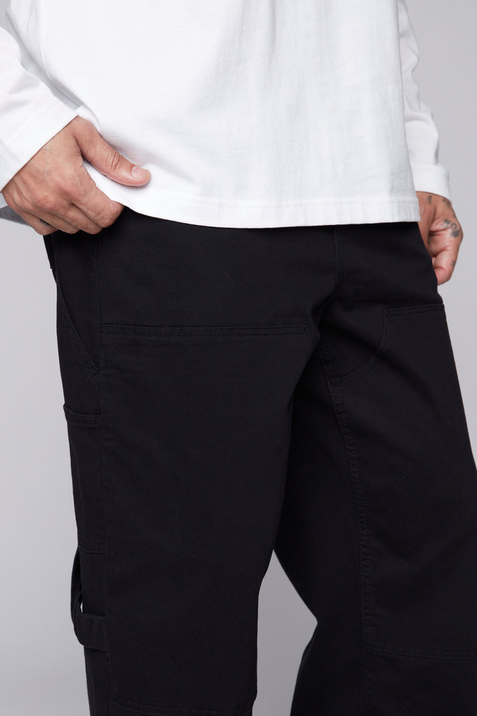 DORFMAN - Carpenter Pant In Brushed Twill - Black VISION STREET WEAR