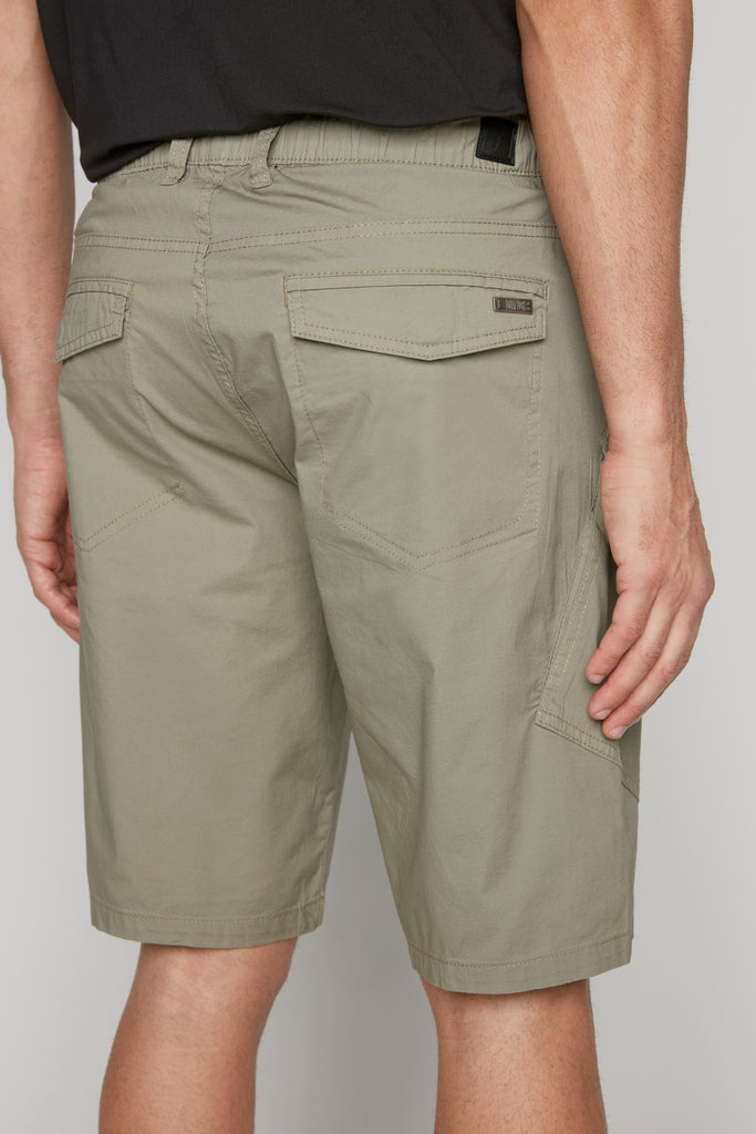 KRAVITZ - Mens 5-Pockets Pull-On Cargo Poplin Shorts - Light Olive DNM.WORKS™