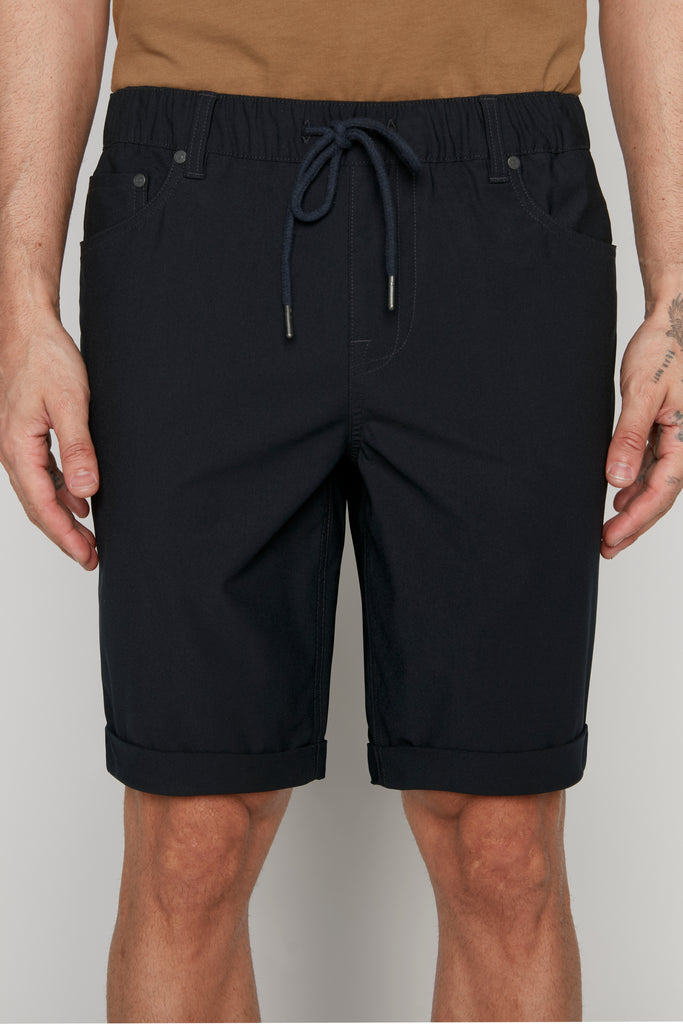 LENNON - Mens Rolled Up Shorts with Cool Stretch - Dark Navy DNM.WORKS™