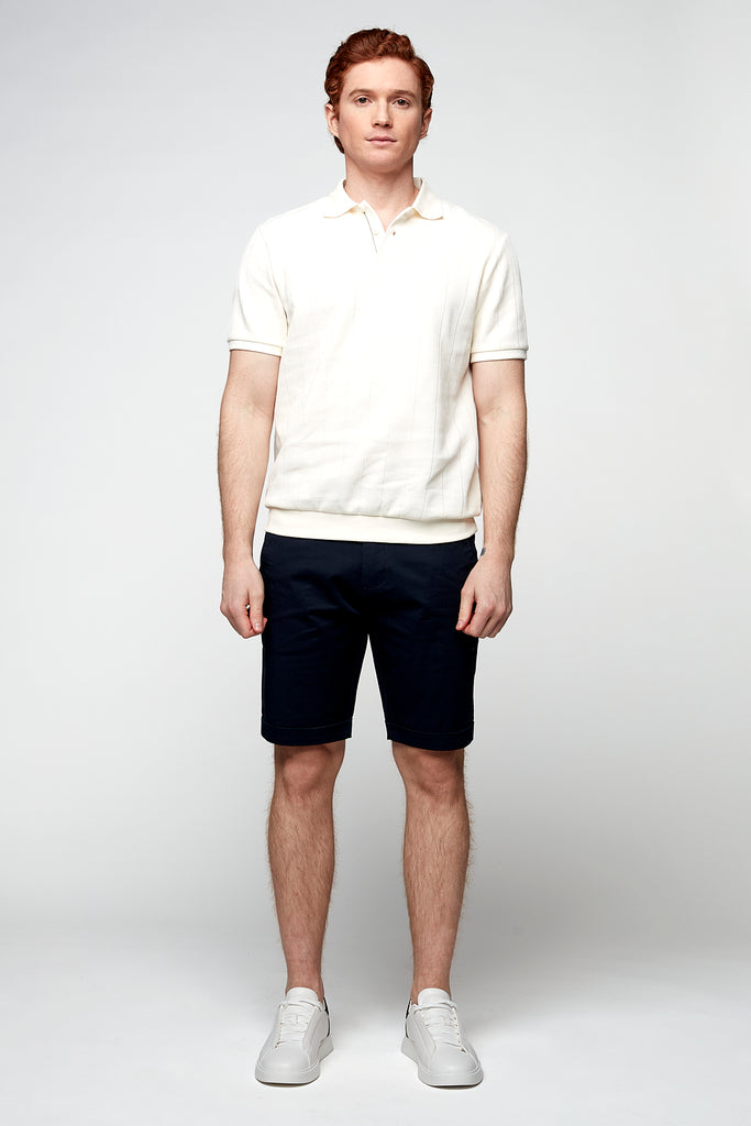 BILLY - Elastic Waist Roll Up Shorts - Navy s-l-a-c-k-e-r™