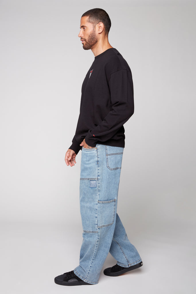 DORFMAN - Loose Fit Carpenter Pant - Dark Stone Denim VISION STREET WEAR