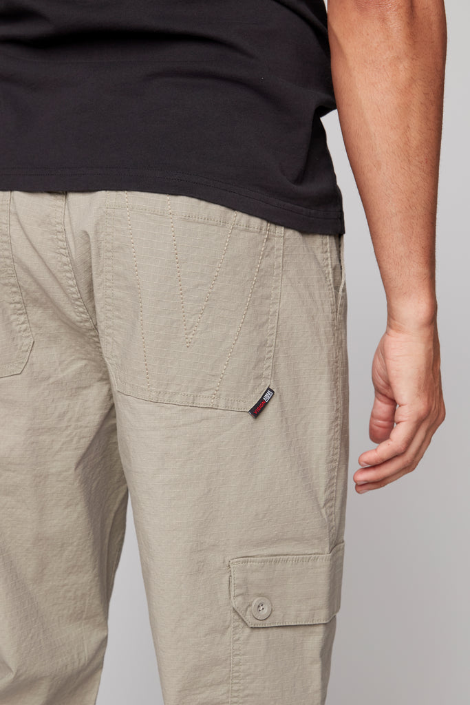 GELFAND - Loose Fit Cargo Pant with Adjustable Hems - Light Olive Ripstop VISION STREET WEAR