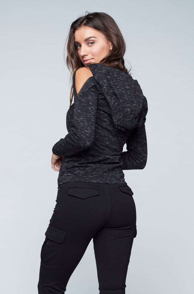 Coated Skinny Denim in Black - FINAL SALE - Grace and Lace