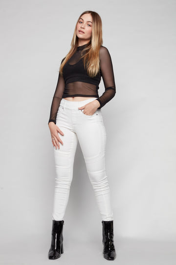 OLIVIAX - Pull-On Jeggings - White - DENIM SOCIETY™