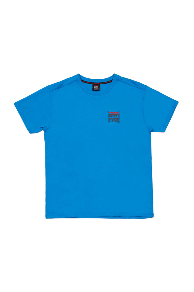 Safety Pin Logo T-Shirt - Blue - DENIM SOCIETY™