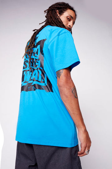 Safety Pin Logo T-Shirt - Blue - DENIM SOCIETY™